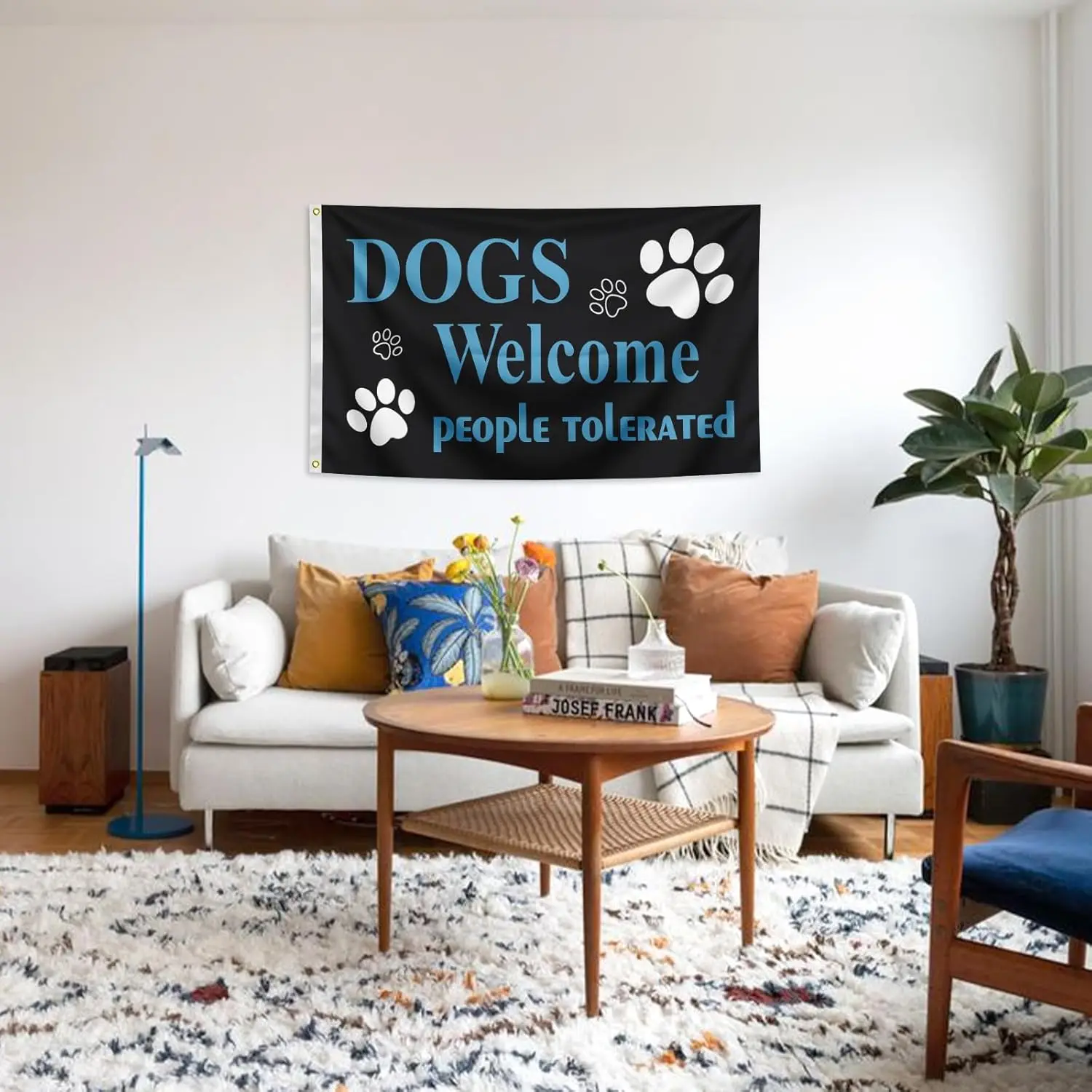 Flagicts 100% Polyester Dogs Welcome People Tolerated Flag