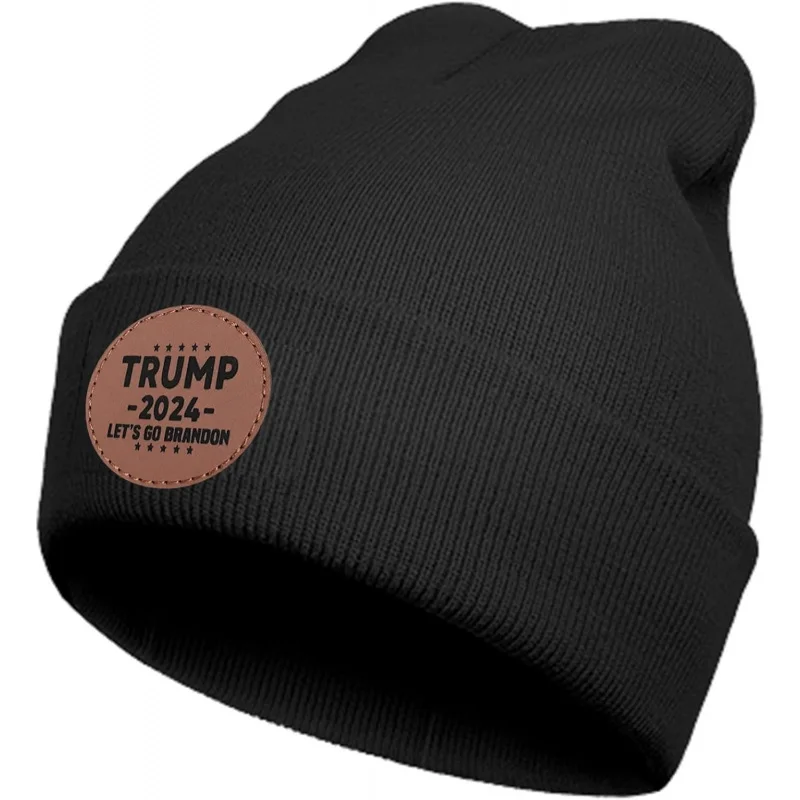 

Trump 2024 Winter Knit Beanie Hat Black for Men and Women, Winter Knitted Caps Soft Warm