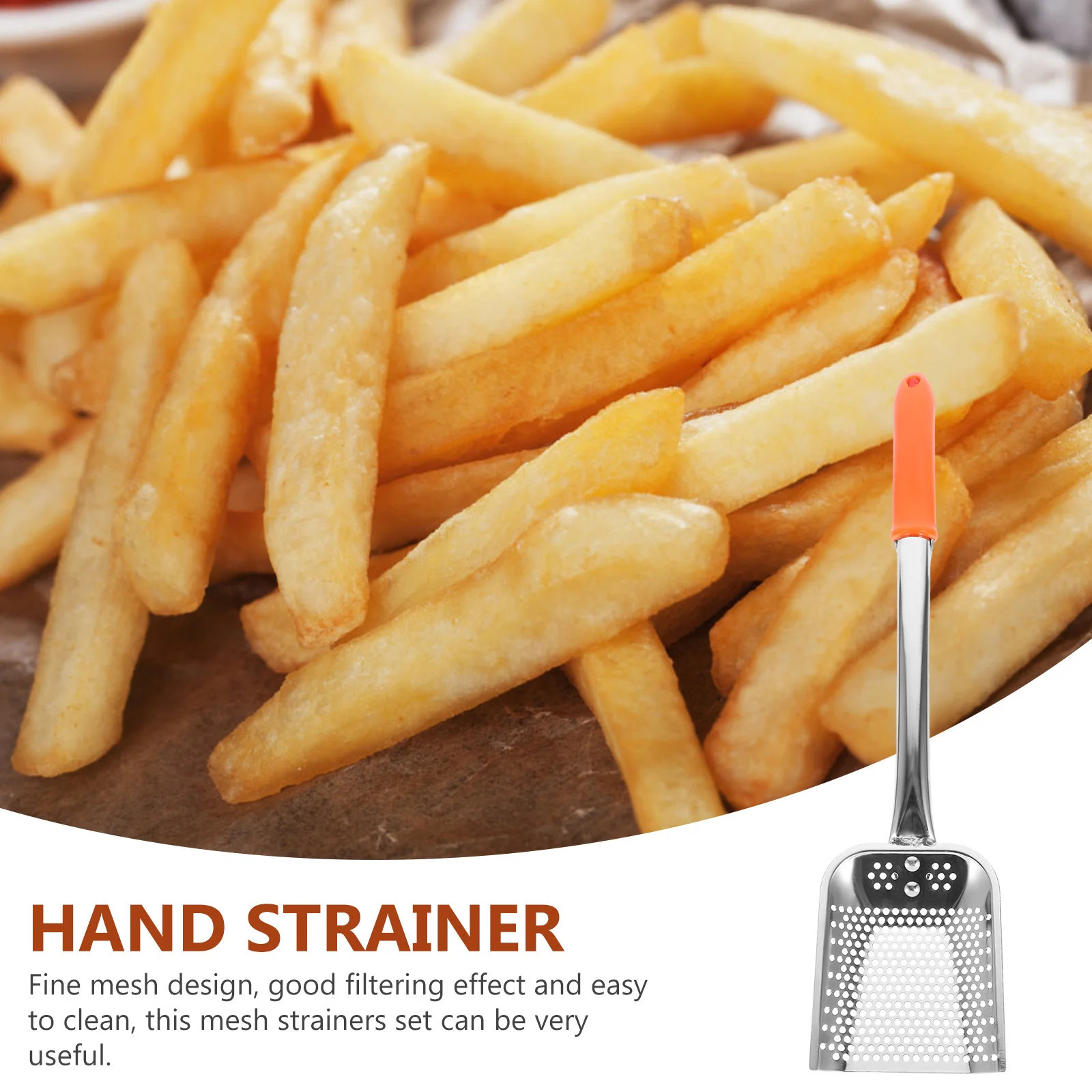 

Oil Slag Filter Stainless Steel Colander Ladle Long Handle Oil Skimmer Spoon Fat Strainer for Cooking Hot Pot Frying Kitchen