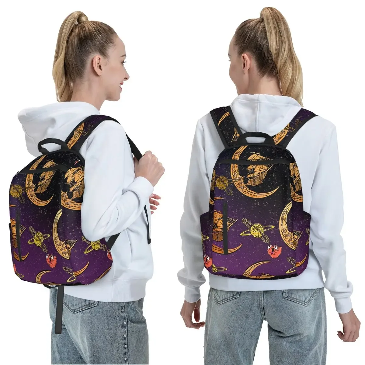 Treasured Planets Backpack Daypack Children BookBag School Bag Shoulder Bags for Men Women