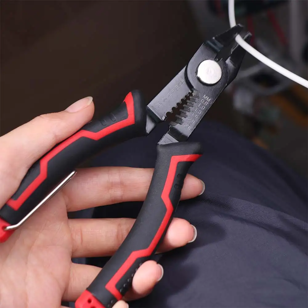 Pinza spelafili per fissaggio Tagliafili a taglio rapido Tagliafili automatico Spellafili per cavi da 6 pollici Crimpatura per cavi