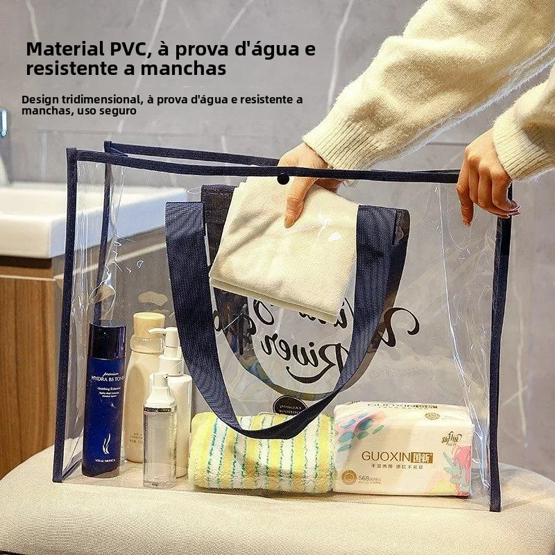 大型pvc収納バッグ-濡れた衣類、水着、バスルーム用品、乾湿分離、ジム、シャワー用、防水