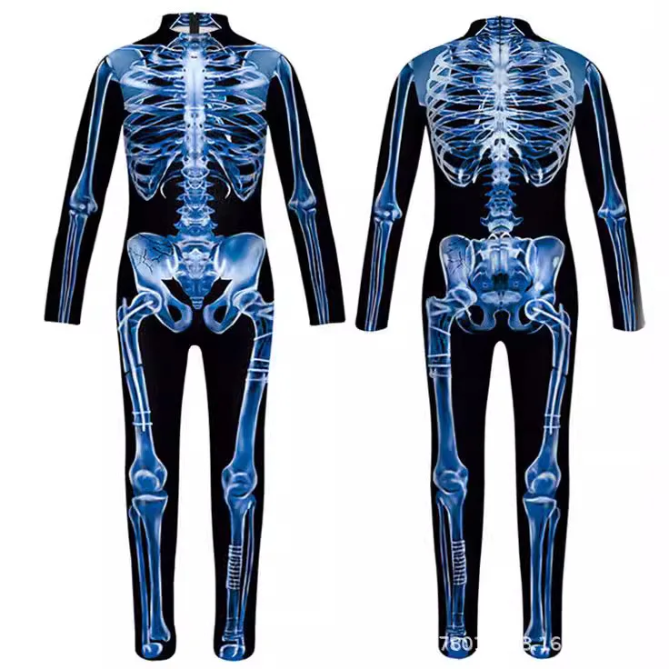 

Halloween 3D Party Muscle Printed Jumpsuit Elastic Human Body Bodysuit Party Cosplay Costume Cycling Outfit Catsuit