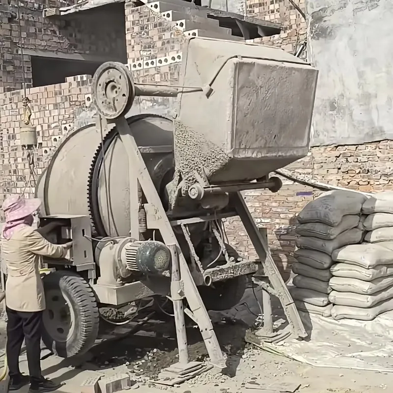Mezclador de mortero de cemento, fabricación de fábrica YG, tipo tambor, cubo de escalada completamente automático, mezclador de hormigón