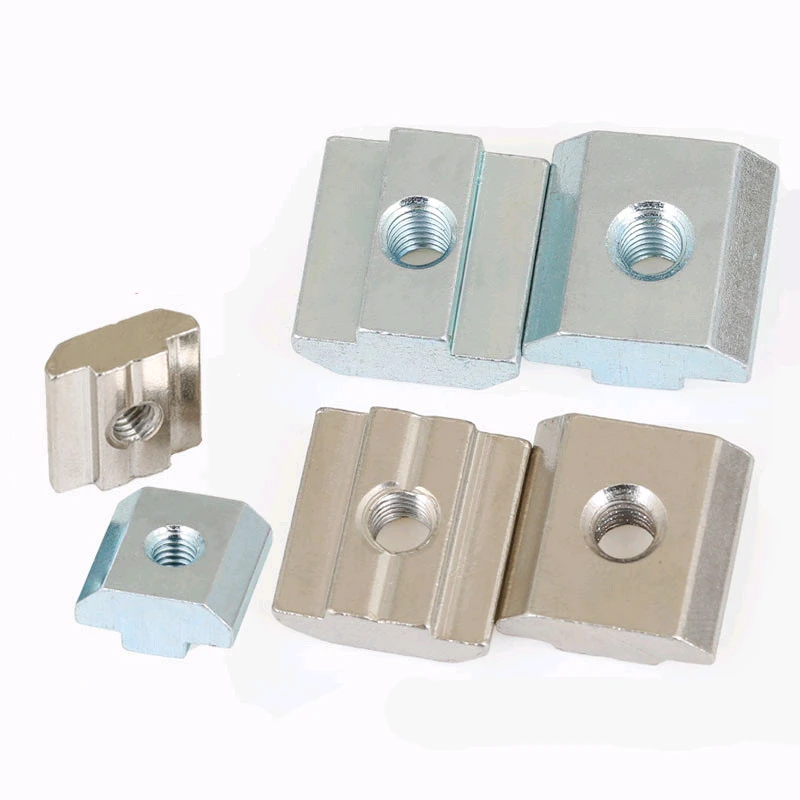 Slot T-Nuts M3 M4 M5 M6 M8 T Block Square nuts T-Track Sliding Hammer Nut for fastener 2020 3030 4040 4545 aluminum profile
