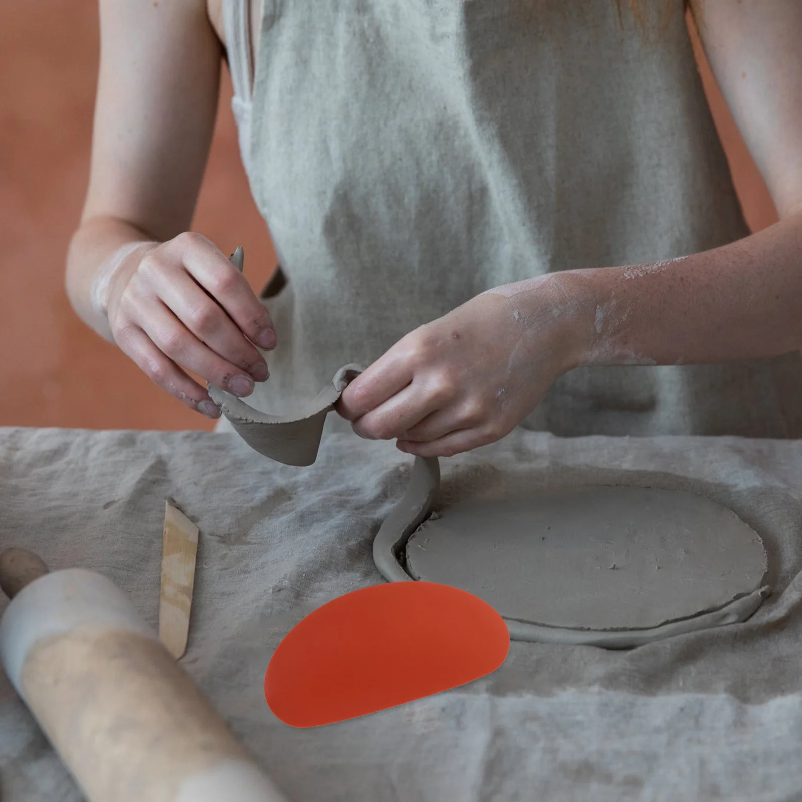 

3Pcs Ceramic Clay Tool Silicone Material Durable Comfortable for DIY Clay Works Great Gift for Artists Art Special Tools