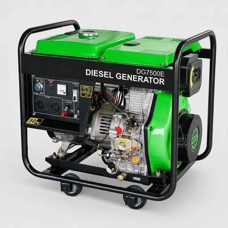 5.2KW Industrial Portable Generator Set Four-Stroke Air-Cooled Open Type Small Power Station for Construction Site