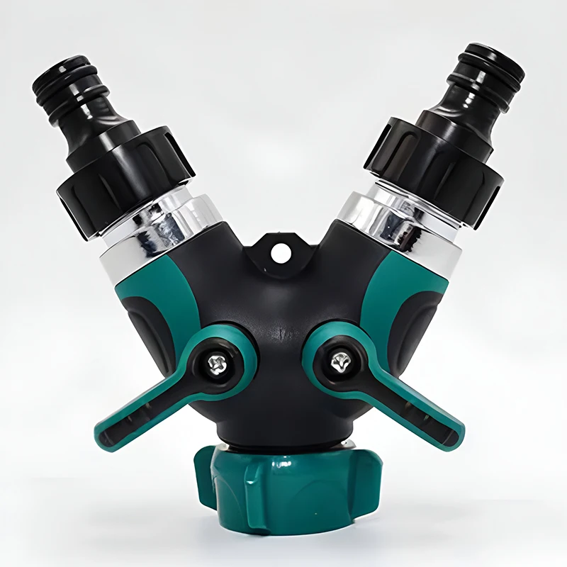 EU US 3/4 Inch 2 Way Garden Hose Splitter Home Garden Tap Y-Type Watering Connector Distributor For Outdoor Faucet