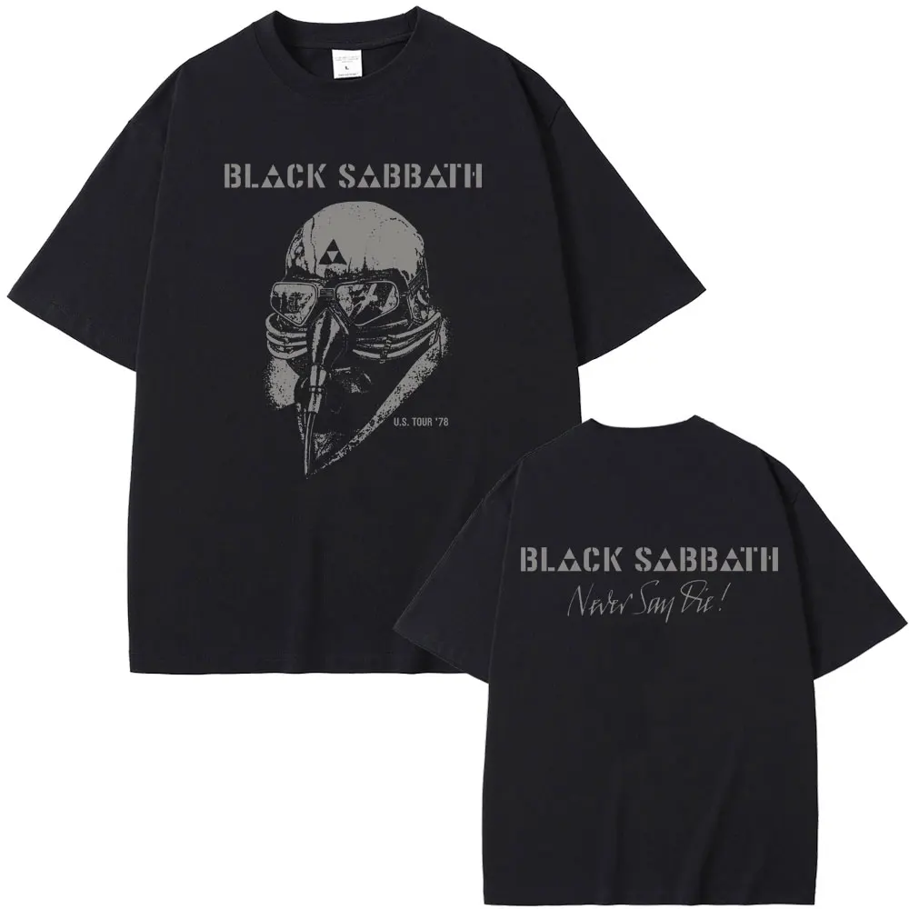 

Heavy Metal Rock Band Black Sabbath Tour T-shirt Ozzy Osbourne Graphic T Shirts Men Women Gothic Vintage Oversized T-shirts Tops