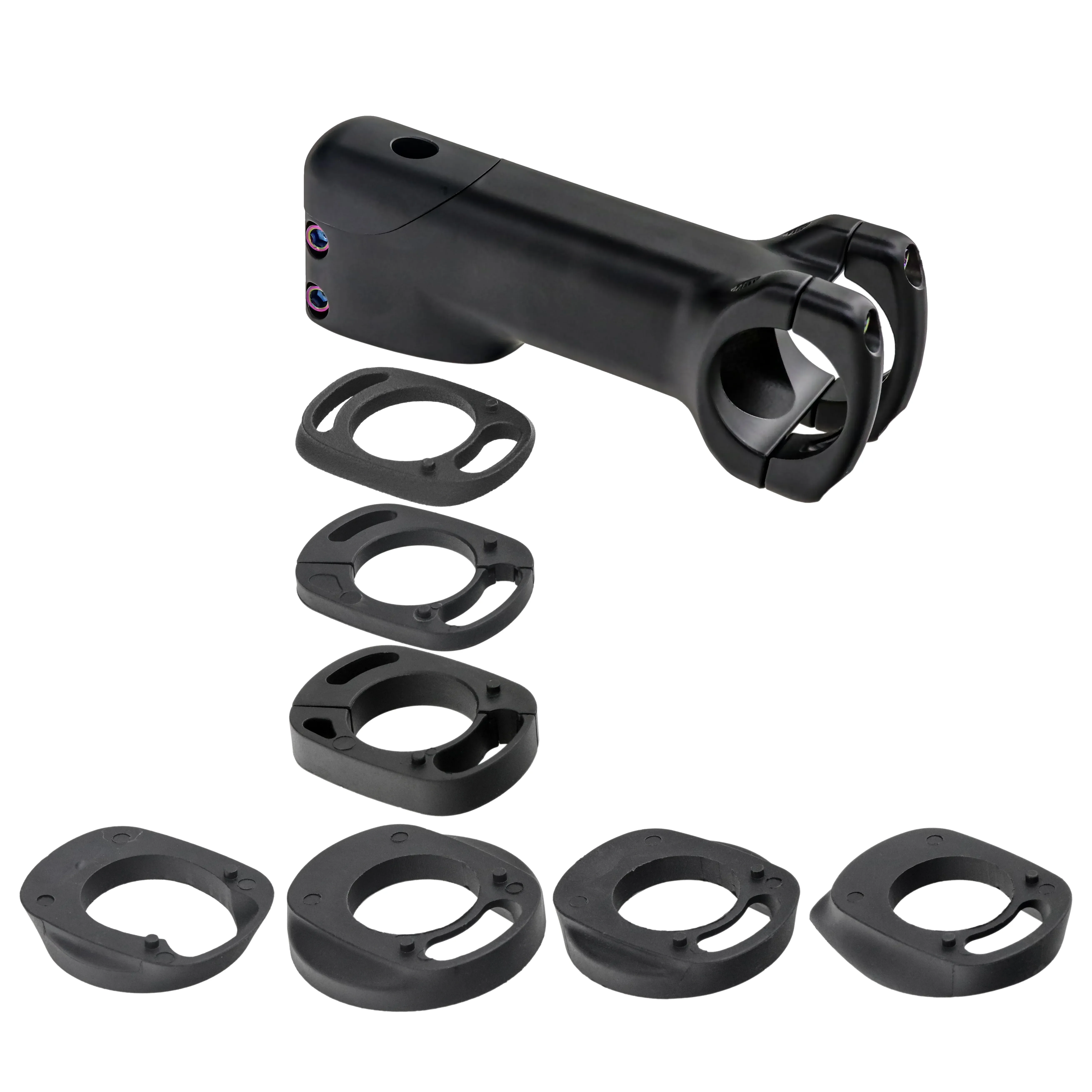 Kocevlo Bicycle Stem 28.6-31.8mm Aluminum Internal Cable Routing Stem with Spacer Road Handlebar Stem Bike Parts