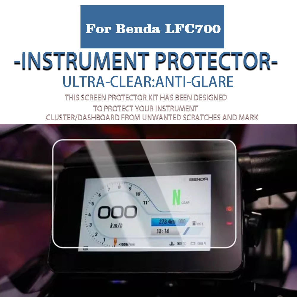 Protector de pantalla para salpicadero de motocicleta, película de TPU antiarañazos, a prueba de aceite, para Benda LFC700