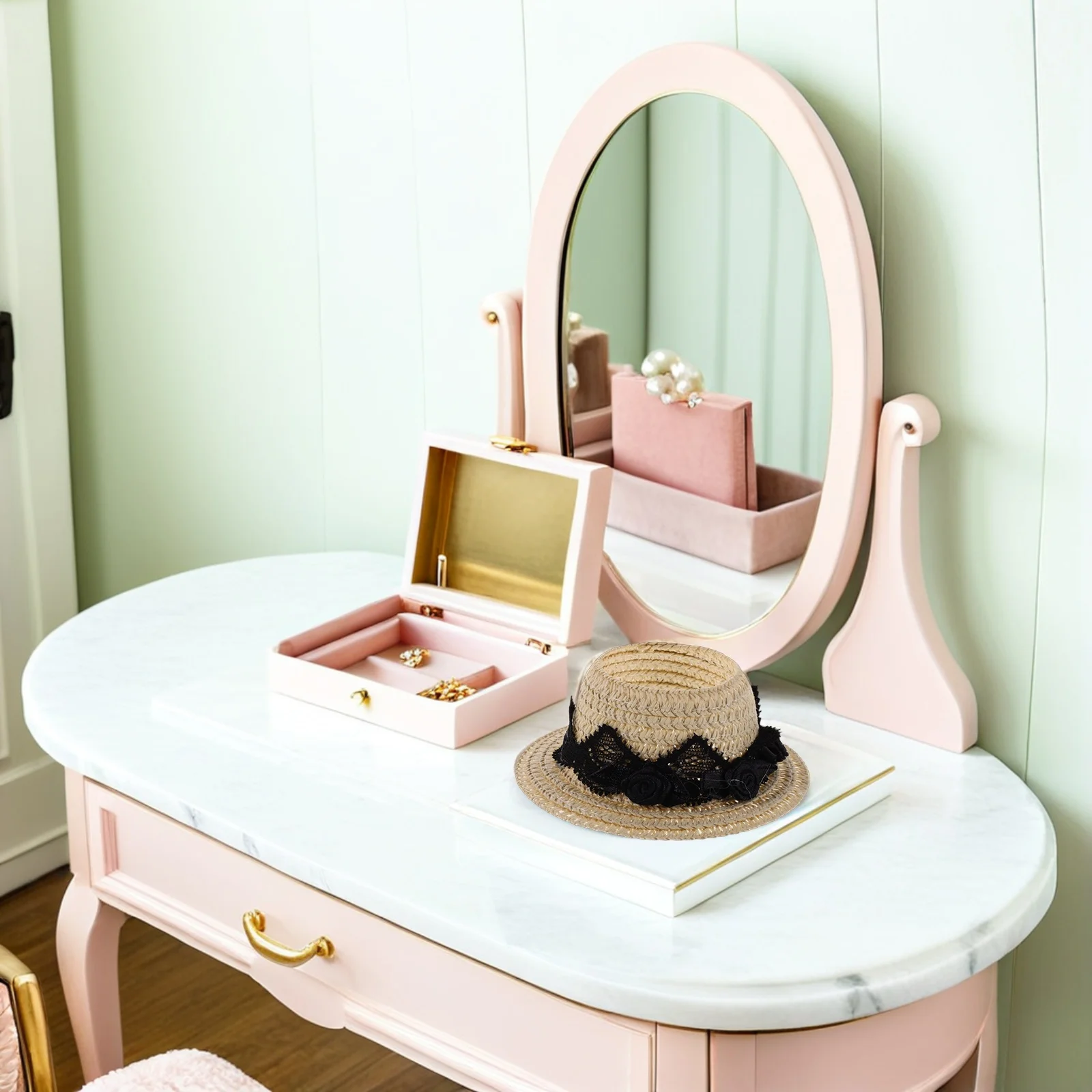 4 szt. Mini Kapelusze Akcesoria Mini Kapelusze Cylinder z Kokardką Materiały do Rękodzieła Dekoracje na Imprezy dla Dzieci do Odgrywania Ról Ozdoby Świąteczne