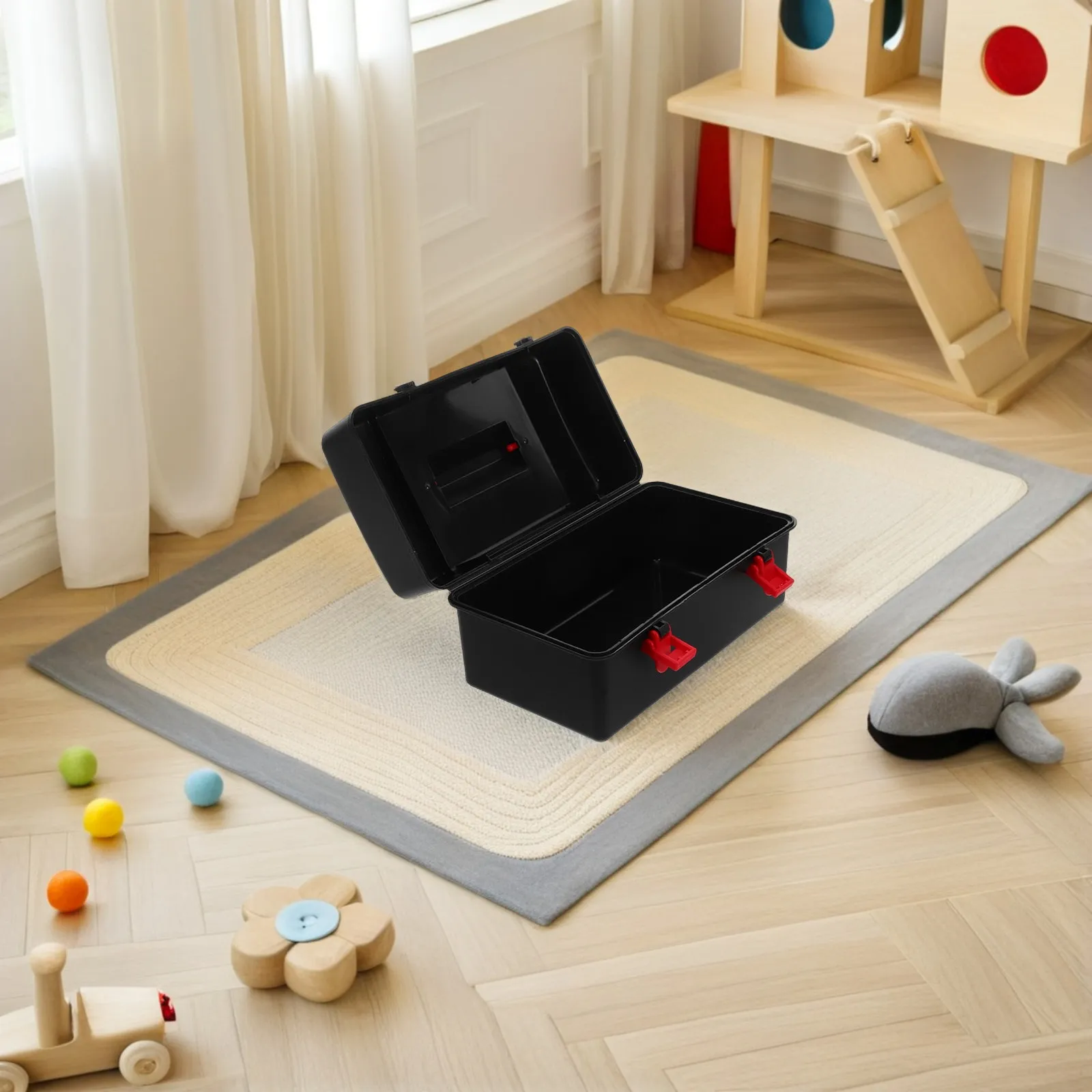 Gyro Storage Box Portable Plastic Carrying Case Multi-Functional Organizer for Gyroscopes on-The-Go Use