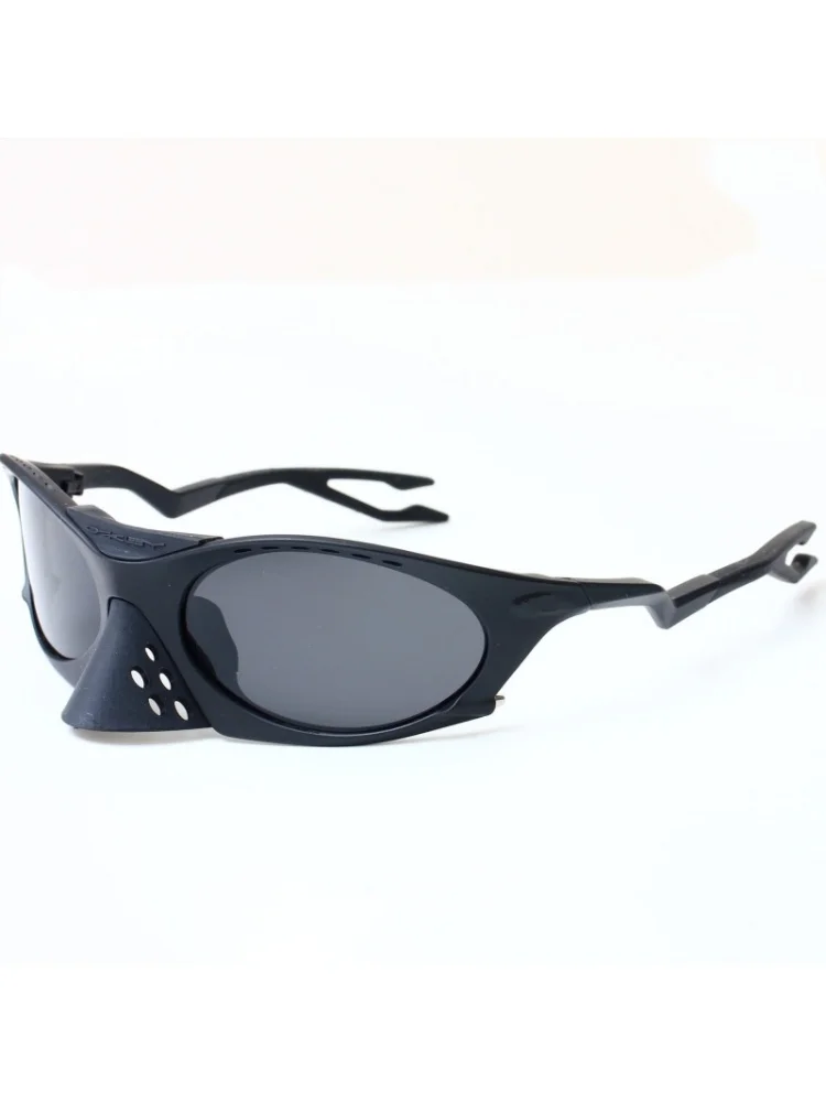 AliExpress NONE Unisex Wraparound Sunglasses UV400 Polarized Lens Y2K Retro Art Aesthetic Outdoor Eyewear for Driving Cycling Daily Casual Use