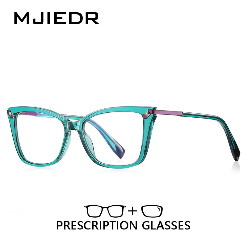 

Прогрессивные мультифокальные очки MJIEDR для женщин, ретро оправа «кошачий глаз», фотохромные линзы с блокировкой синего света