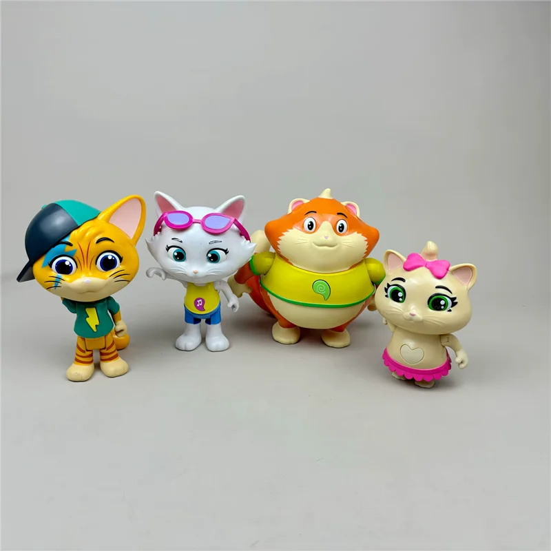 4pcs 15cm cartoon 44 Gatti Lampo Milady Pilou Meatball action figure doll kids collection model toy no electric function