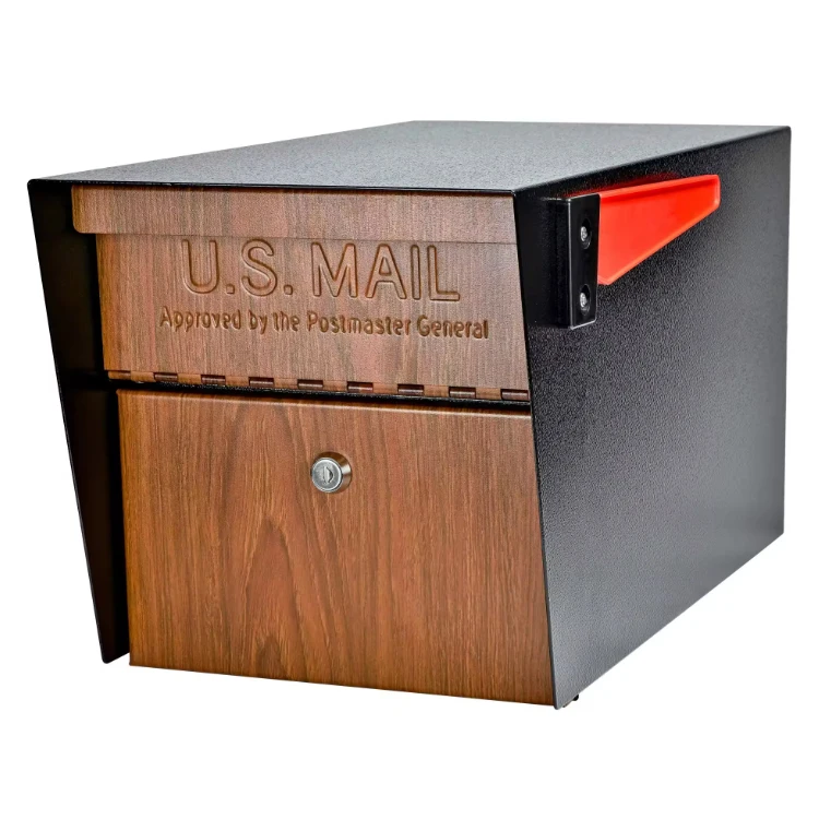 Custom freestanding steel mailbox U.S. P.O. Box with stand for commercial sale