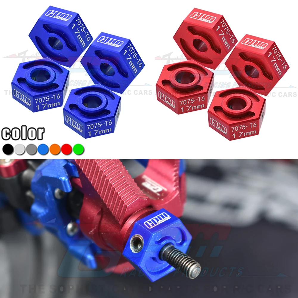 

GPM For Losi 1/8 LMT 4WD Solid Axle Monster Truck LOS04021 Upgrade Parts Metal Alloy +8mm Thickness 17mm Hex Adapter LOS242053