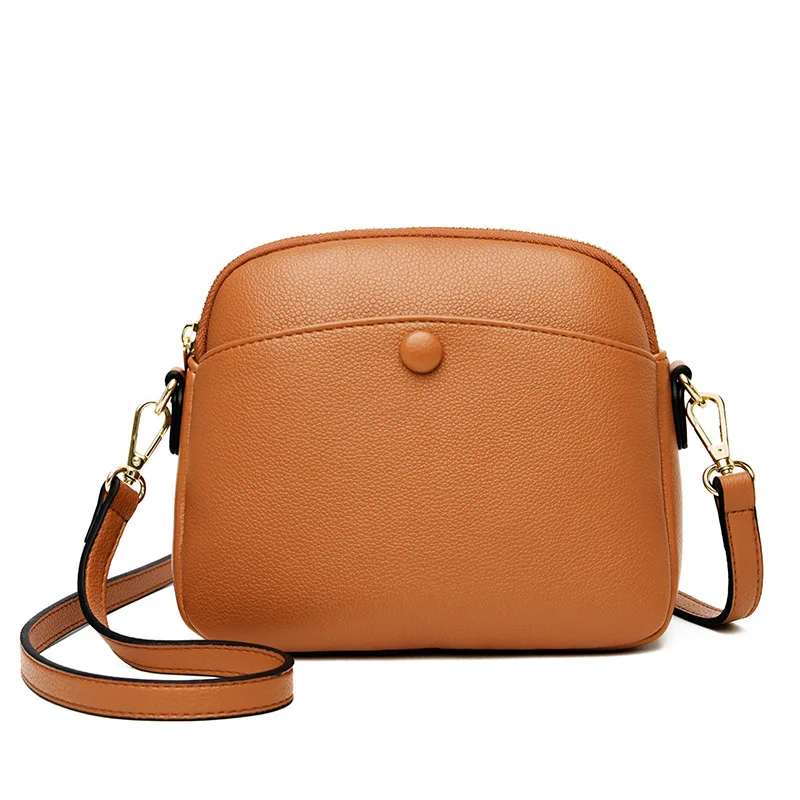 

Korean Style Luxury Leather Female Crossbody Bag Classic Shell Shape Women Mini Shoulder Bag Brand Design Ladies Messenger Bag