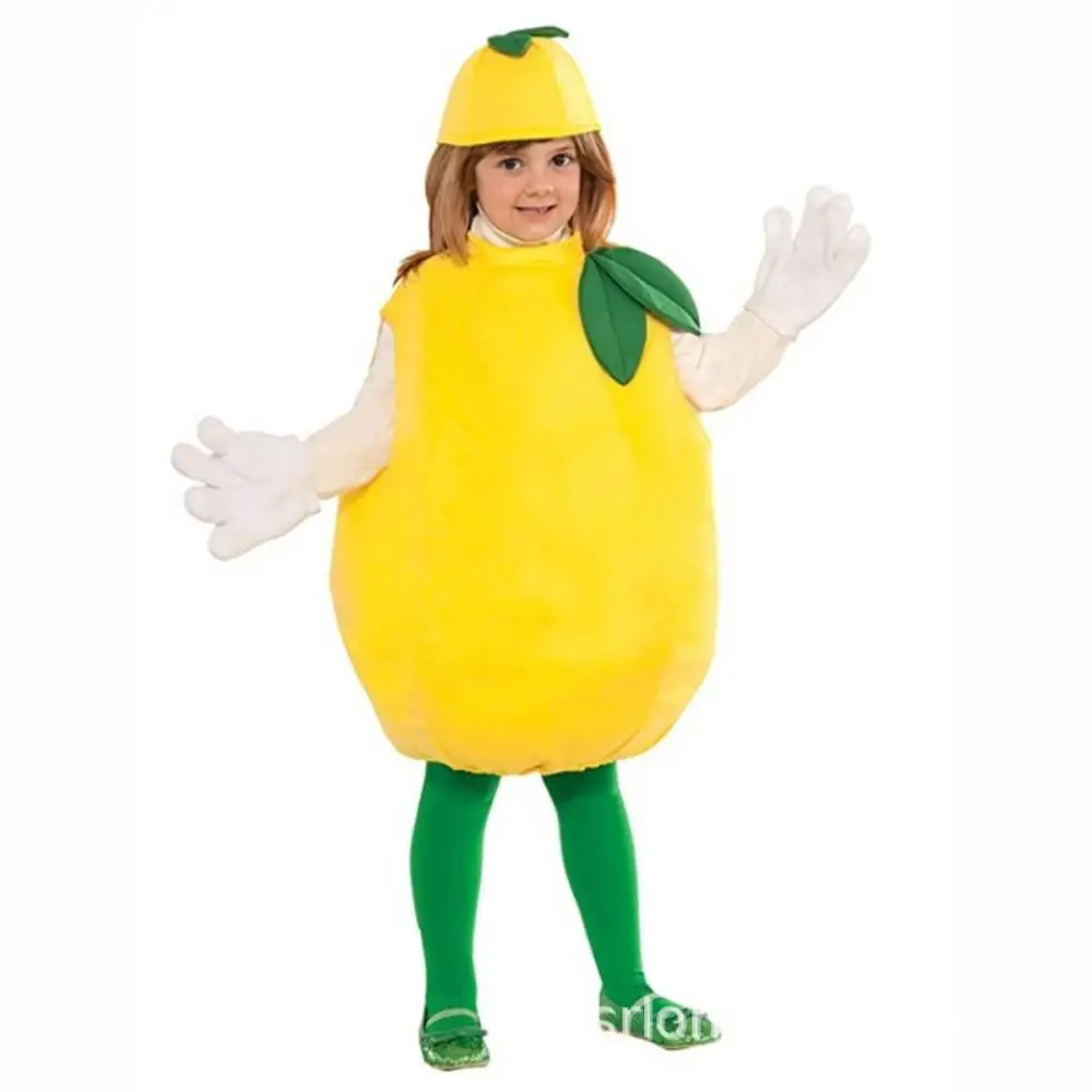 

Food Fruit Veggie Costume Performance Stage Doll Role-playing Children Cosplay Costume Parent-child Pumpkin Cloak