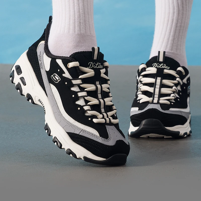 Skechers Women's Shoes Original Lightweight Fashionable Wear-Resistant Non-Slip New Fitness Training Outdoor Sports Casual Shoes 150537-Bknt-7