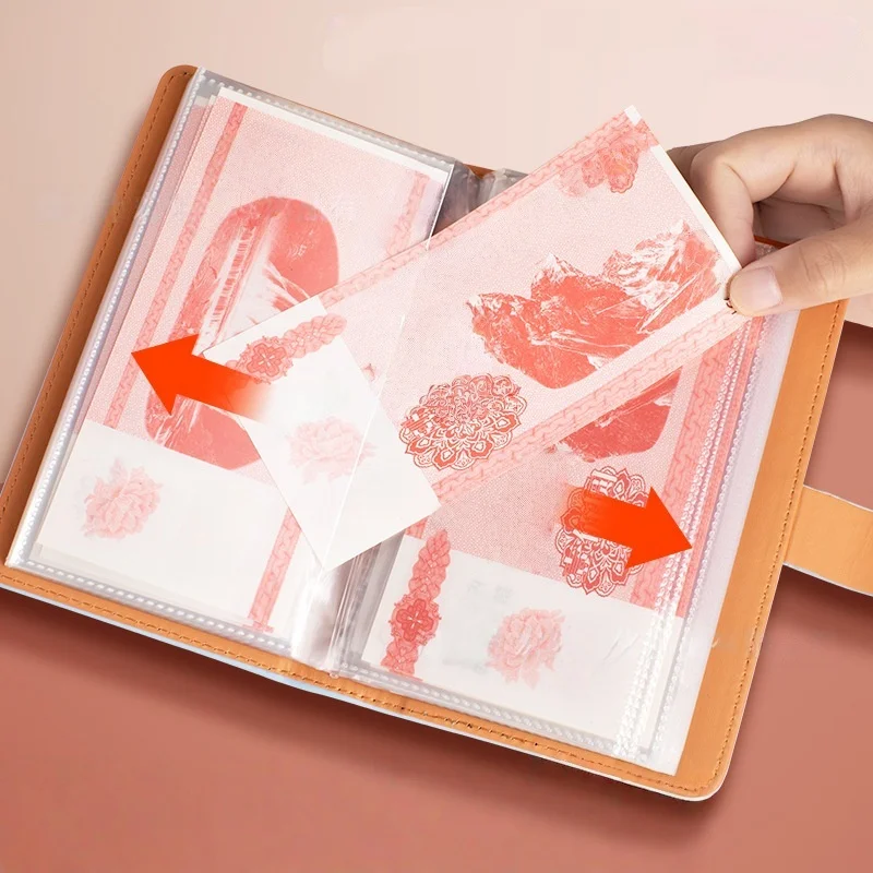 Save Money 100 Envelopes Money Saving Challeng PU Large Capacity Mini Binder Savings Challenge Waterproof With Password Lock