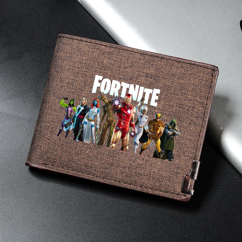 FORTNITED кошельки кошельки мужские вставки деловой складной кошелек из воловьей кожи фото портмоне тонкие деньги держатель для кредитных карт сумка