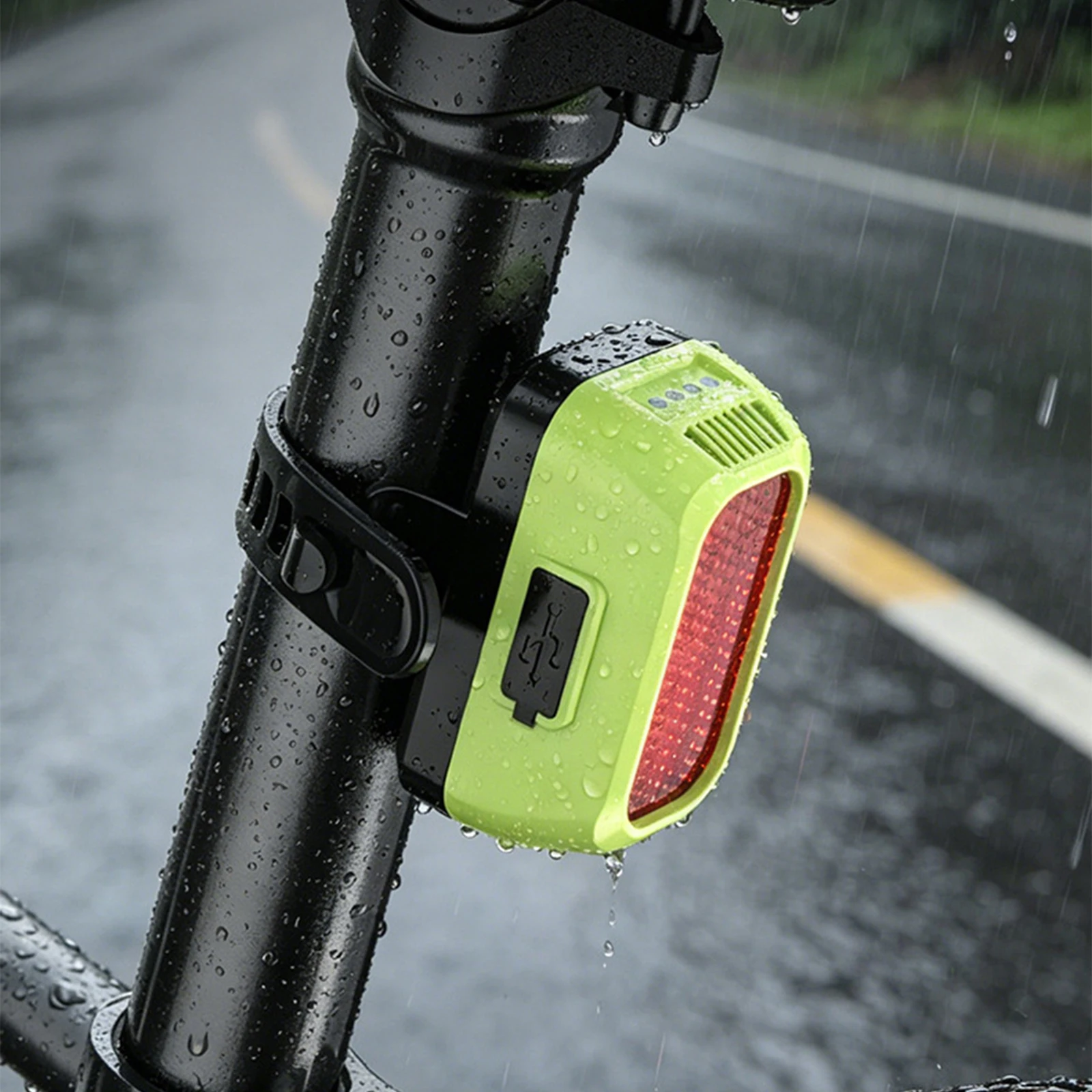 Mountain Biking Experience - Type-C Powered Bicycle LED Safety Light
