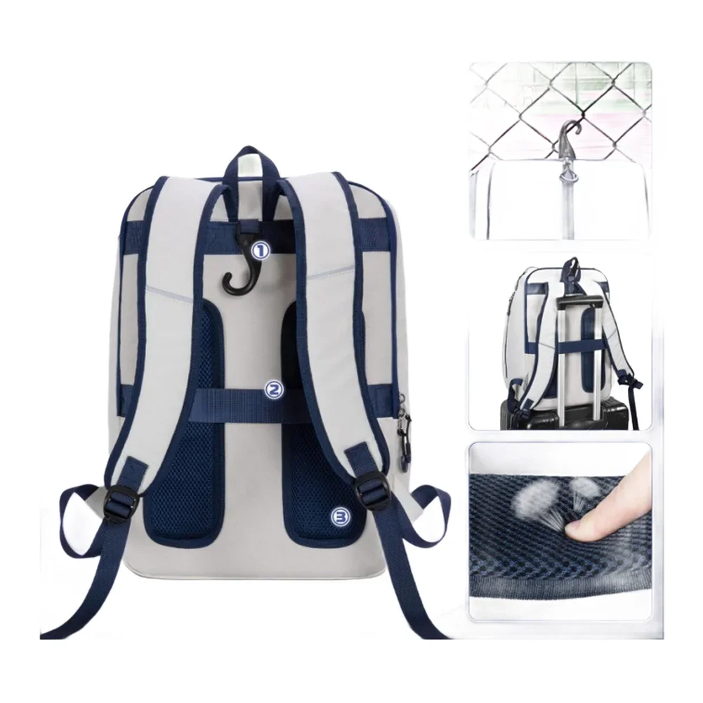 

Training Competitions Pickleball Backpack Sports Tennis Bag Multiple Padded Compartments Breathable Back Panel