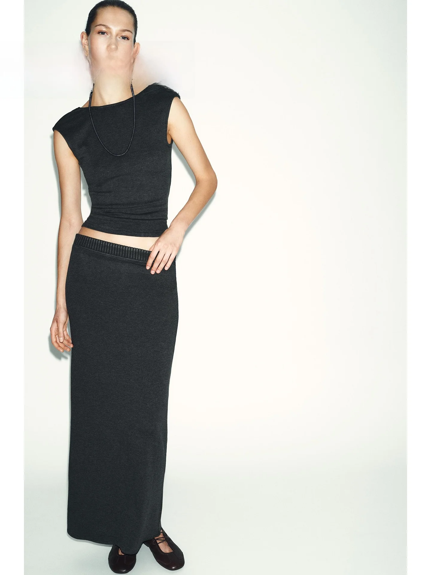 Summer 2026 Commute Soft Material A-Line  Skirt Slimming Straight Cut Business Casual Women's Skirt mid Waist Design