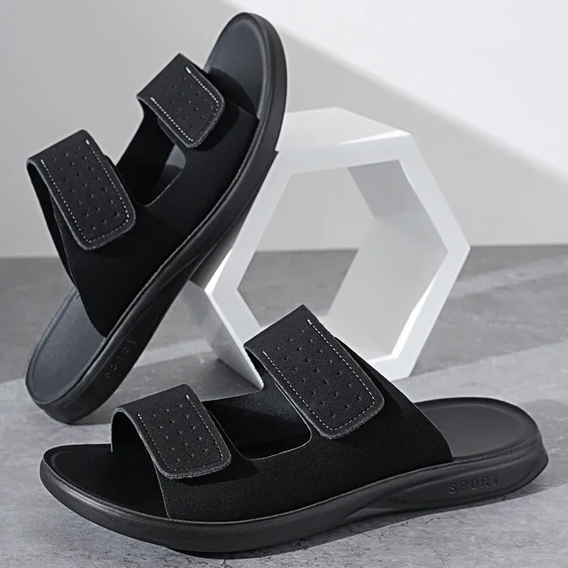 Reinforced Bottom Structure Summer Flat Slippers Unisex Anti Slip Solid Student Daily Walking Shoes