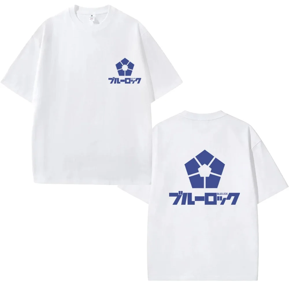 Summer Men's T-shirt BLUE LOCK Anime Short Sleeve Isagi Yoichi Bachira Meguru BLUE LOCK Cartoon Printed Cotton T-shirt