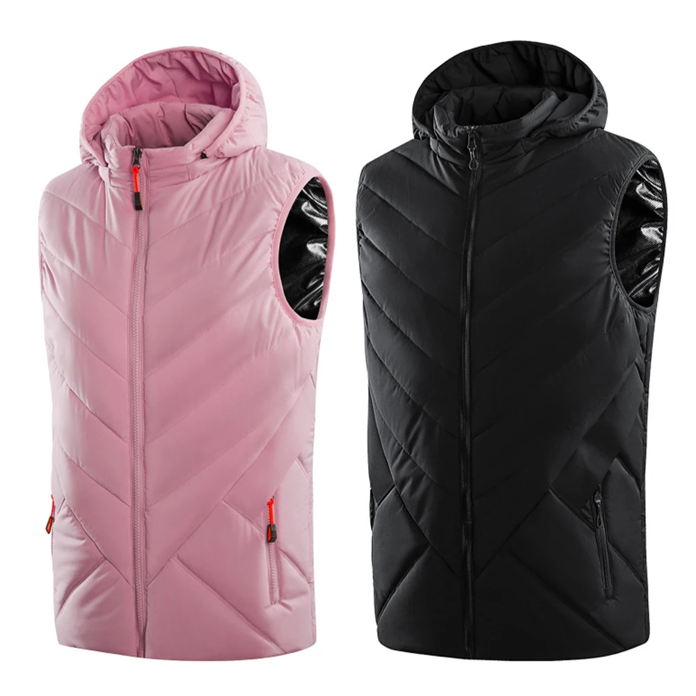 Couple Style 11 Areas Winter Constant Temperature Heating Vest Women Hooded Cold-Proof Thermal Vest USB Electric Heating Clothes