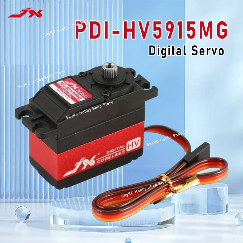 

Цифровой сервопривод JX Servo PDI-HV5915MG — крутящий момент 15 кг, металлическая шестерня, без сердечника, для радиоуправляемых автомобилей 1/8–1/10 и вертолетов на 600–700 гг.