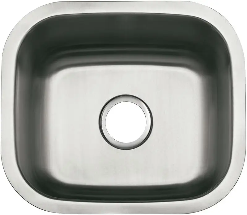 Kingston Brass Gourmetier GKUS16168 Undermount Single Bowl Bar Sink 16x16x8 (LxWxD) Brushed Stainless Steel