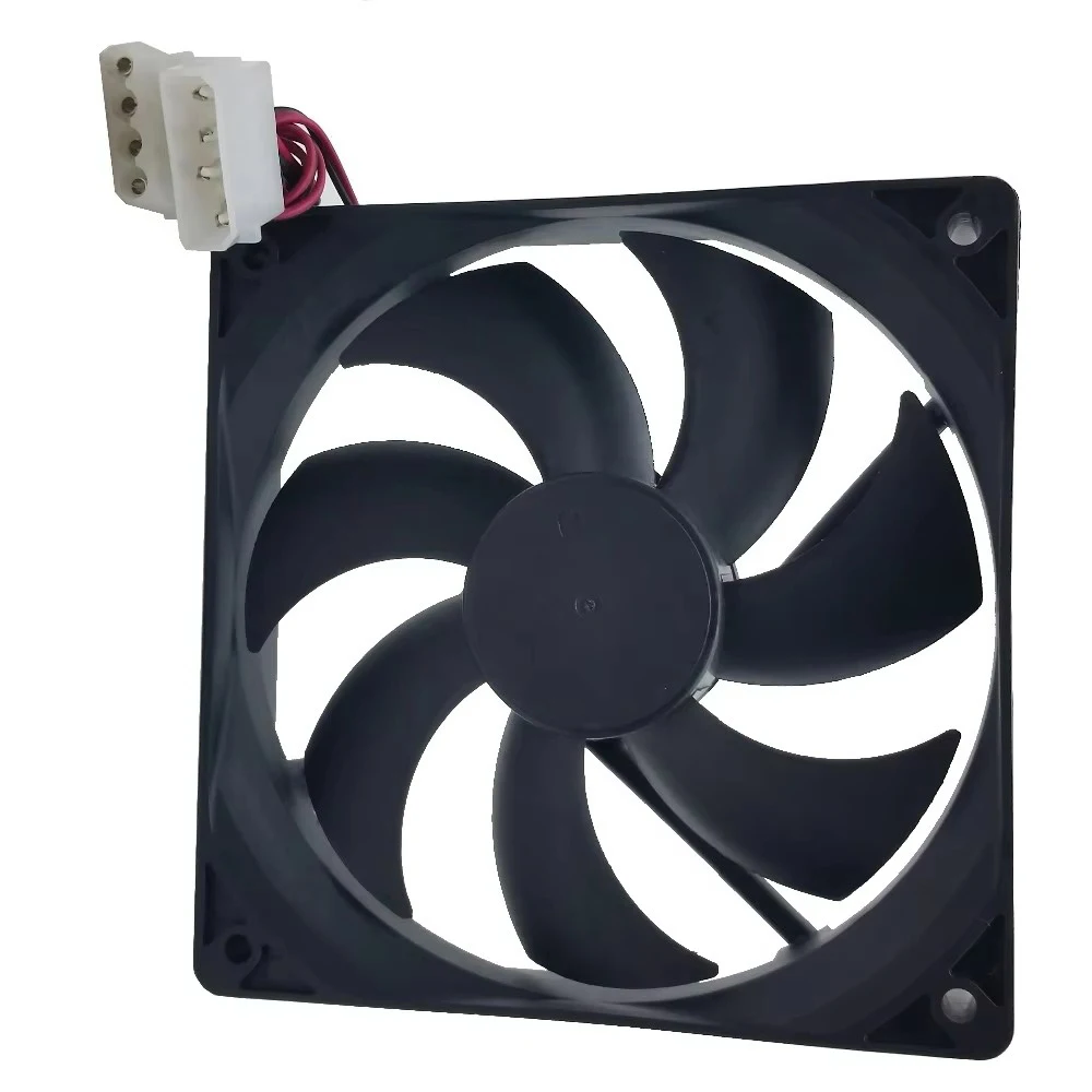 PC Computer Case 12025s 12cm 120mm 120x25mm DC 12V black 4Pin male/female Cooling Fan
