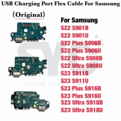 USB Charging Port Flex Cable for Samsung S22 S23 Plus Ultra 5G S901 S906 S908 S911 S916 S918U Charger Dock Connector Board Flex