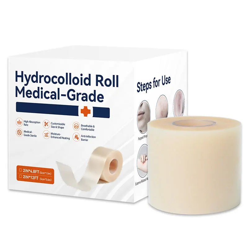 Hydrocolloid Dressing Roll 150cm Artificial Skin Super Absorbent Large Size Acne Pimple Patch Moist Wound Healing Self‑adhesive
