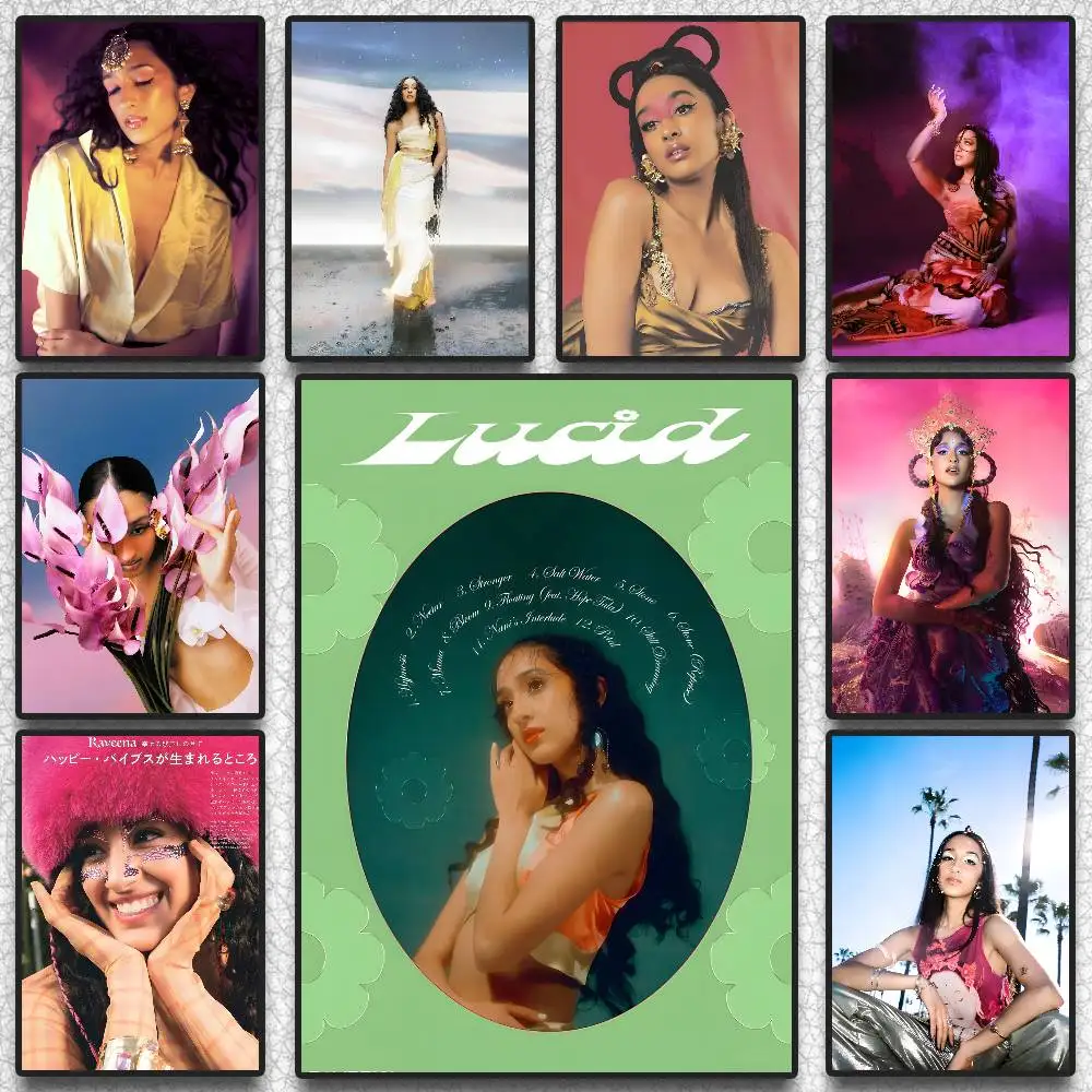 ملصق R-Raveena المغني A-Aurora HD جدار لاصق مقاوم للماء لغرفة المعيشة المنزلية وغرفة النوم والديكور الجمالي #1