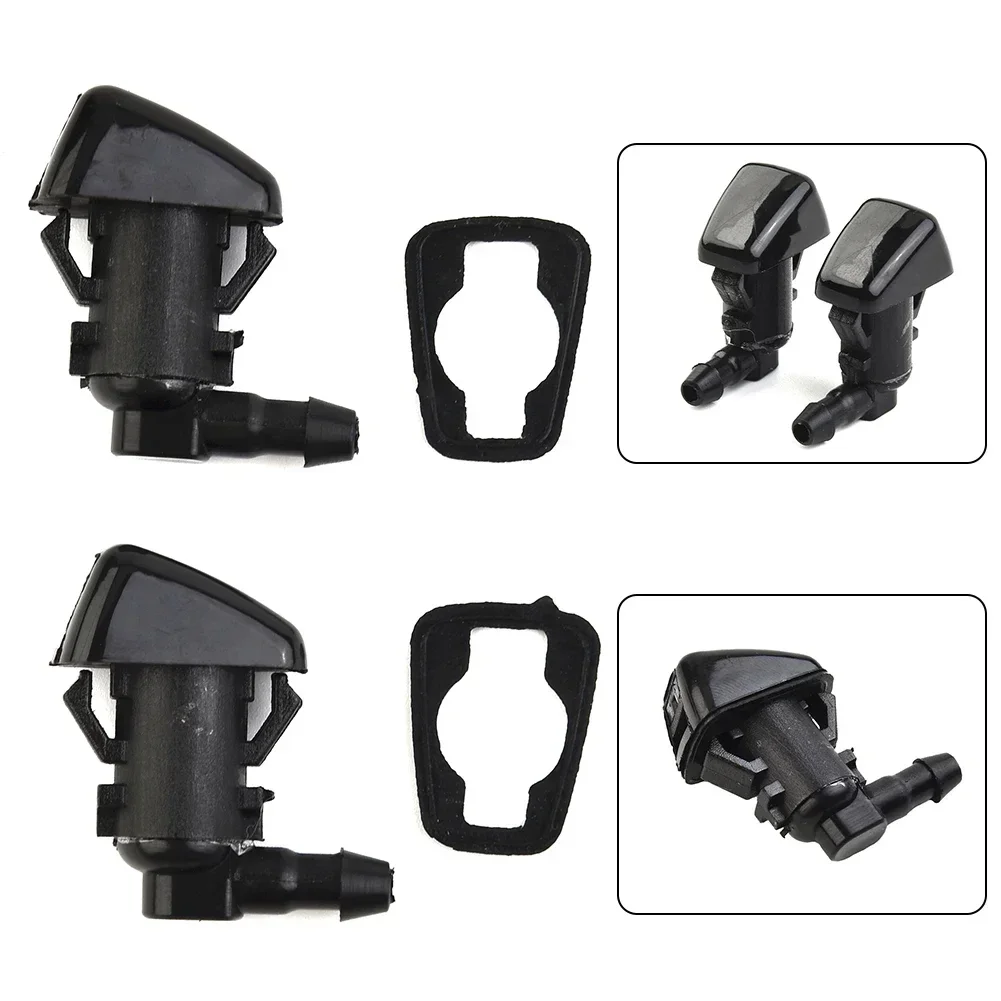 2pcs Car Black Windshield Washer Nozzle Set 2011-2017 For Jeep For Grand For Cherokee 68260443AA Washer Outlet Adjustment