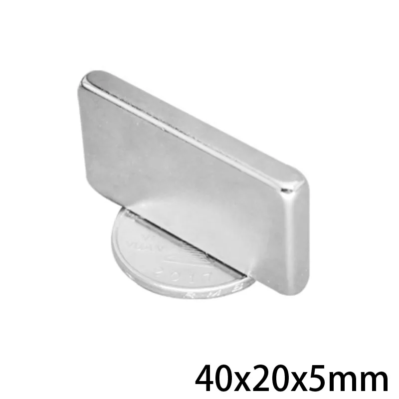 2~15PCS 40x20x5 Quadrate Strong Neodymium Magnet 40mm*20mm Strip Powerful NdFeB Magnetic 40x20x5mm Rare Earth Magnets 40*20*5