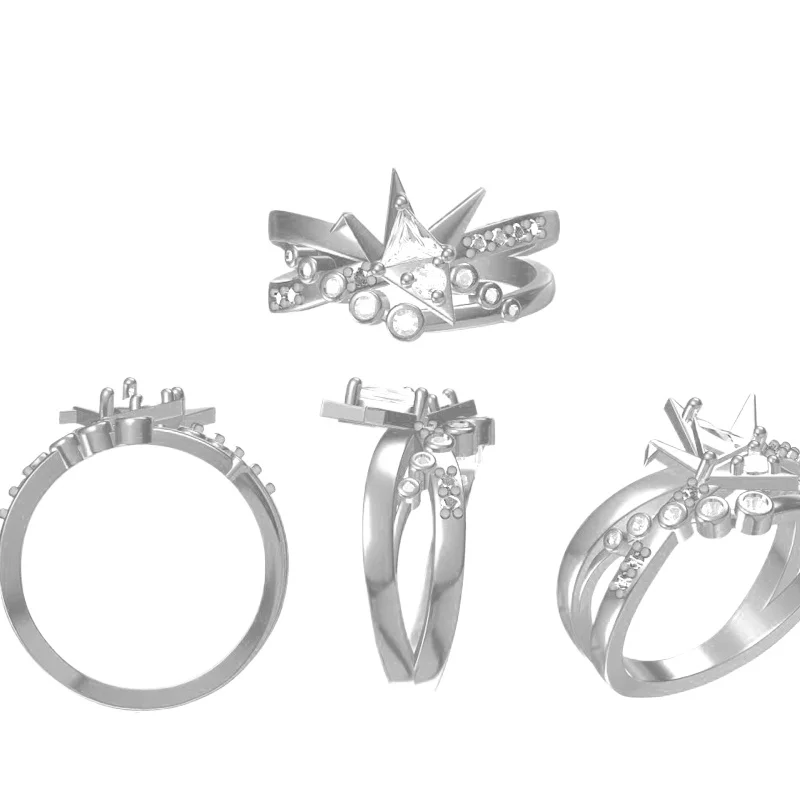 

Sylus Lettering Rings Game Love and Deepspace 925 Sterling Silver Irregular Ring Cosplay Costume Doujin Gifts for Men Woemen