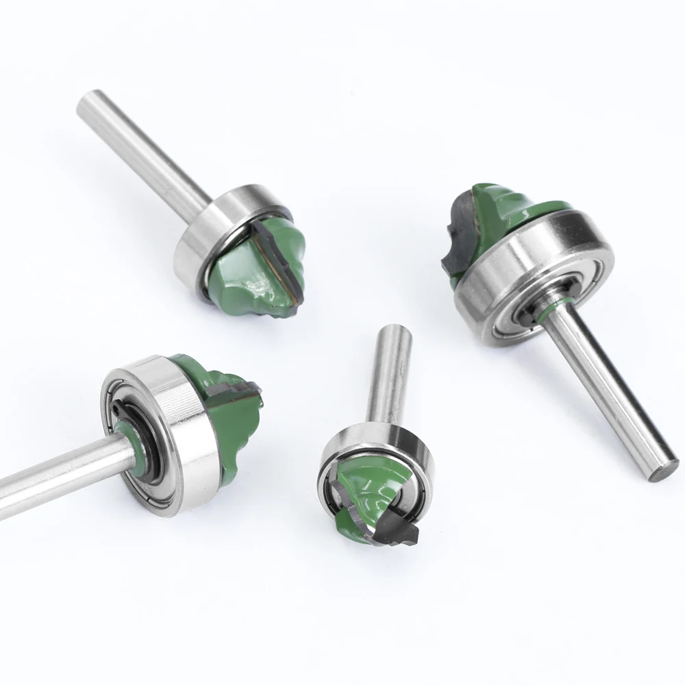 LAVIE 1pc 6.35mm Shank Double Roman Ogee Edging Router Bit Bearing Wood Line Knife fresa per legno Hobbing MC01180