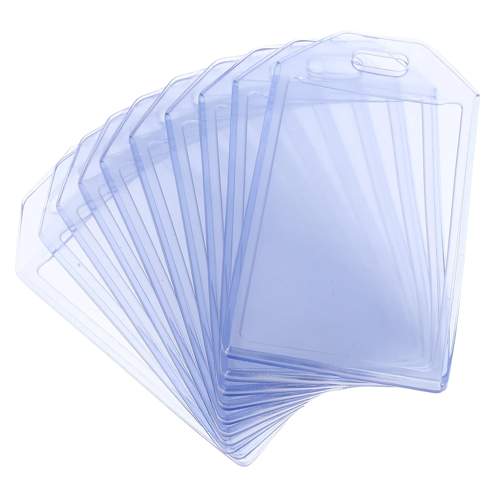 

10Pcs Waterproof Transparent PVC Card Holders Badge Sleeve for Travel Work Id Name Tags Luggage Accessories