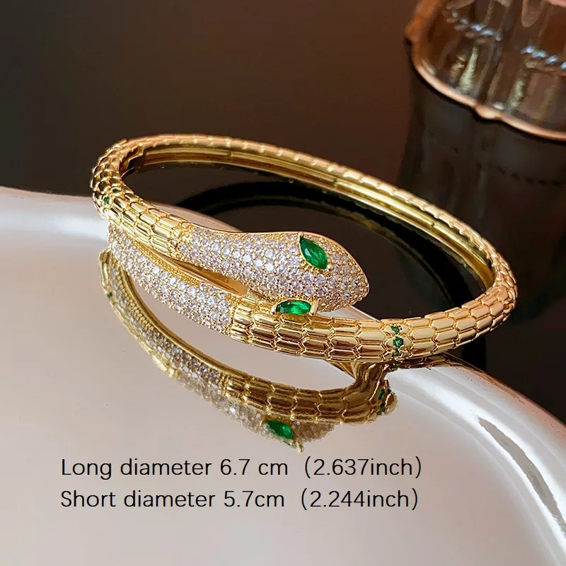 

Bilincolor Light Luxury Zircon Snake Bracelet for Women