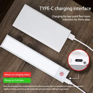 Lampu Sensor Gerak LED Lampu Malam USB Di Bawah Lampu Kabinet untuk Lemari Dapur Kamar Tidur Sensor Lemari Pencahayaan Dalam Ruangan 12 darkflash penjualan terbaik - №