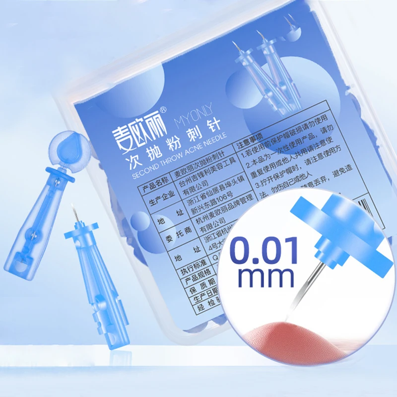 50 個使い捨てにきびにきびポッパー針にきび白頭にきび閉じた口プロフェッショナル滅菌クリアにきび針