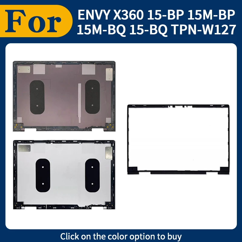 

New Repalce Cover For ENVY X360 15-BP 15M-BP 15-BQ 15M-BQ TPN-W127 LCD Screen Back Cover Front Bezel Brown Silver