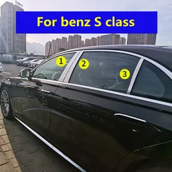 For Mercedes Benz W221 W222 S-Class S400L S320L S500 2008-2020 Car Accessories Window Molding Trim Aluminum car pillar trim