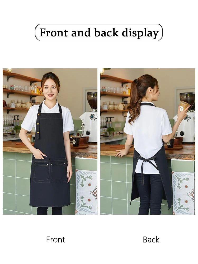 مريلة عمل قماشية ممتازة مقاومة للماء - حماية شديدة التحمل للاستخدام الاحترافي في المطاعم والمقهى والفقاعات
